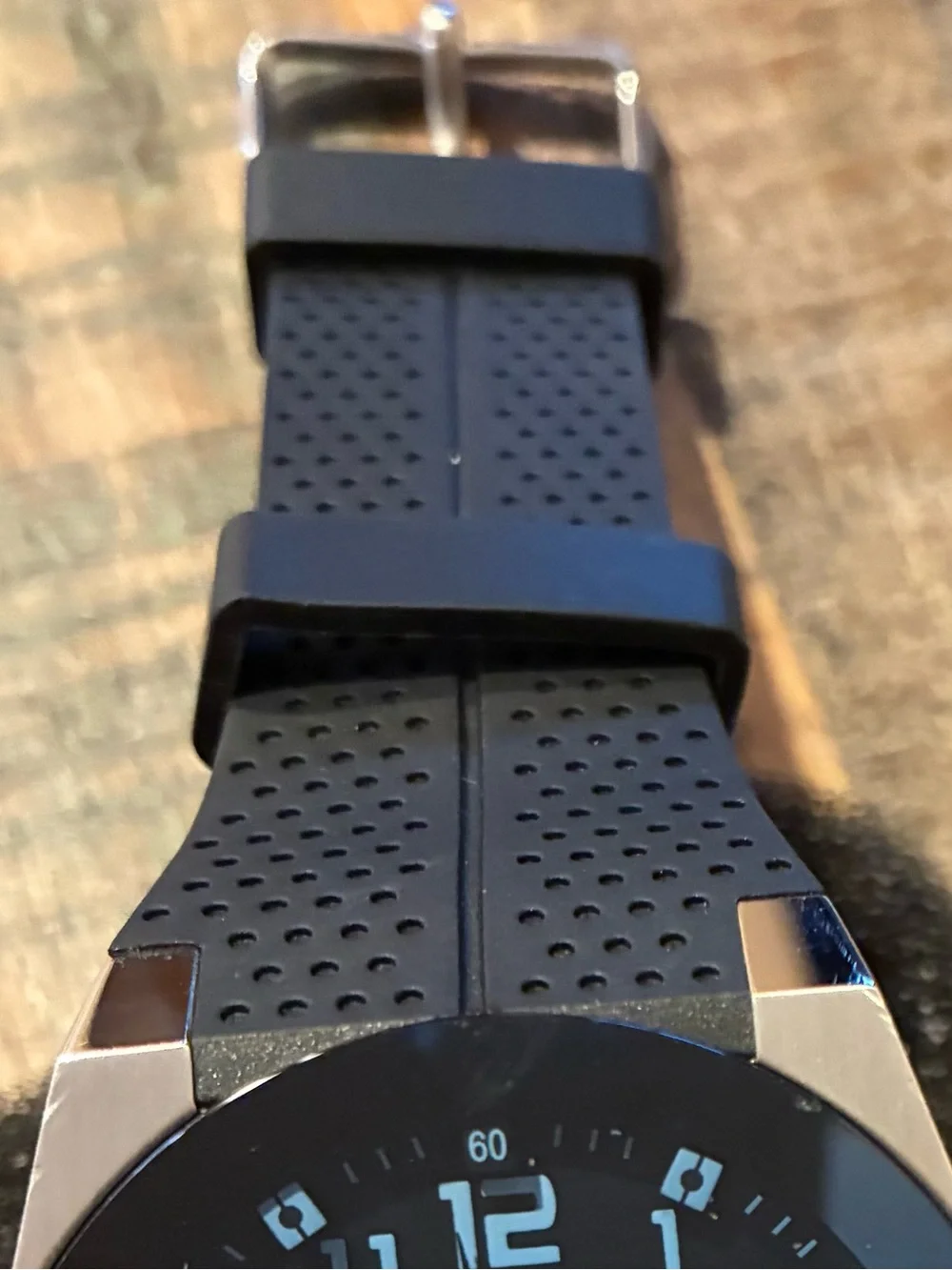 Relic by Fossil Men’s Black Silicone Strap Watch ZR11867 Oversized Dial